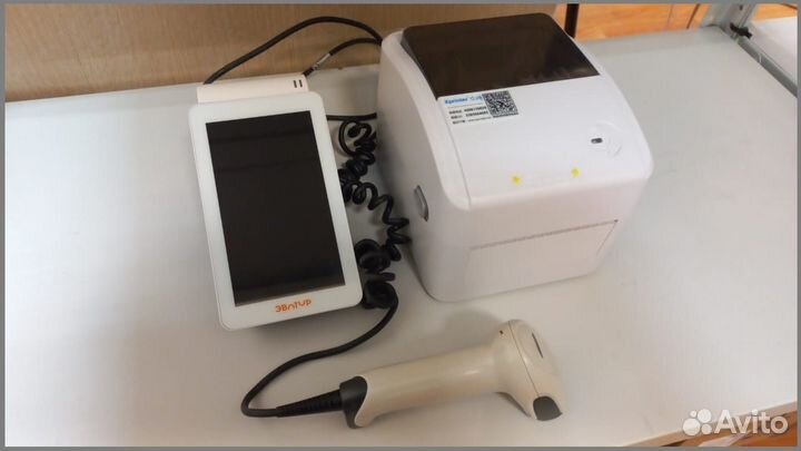 Комплект Сенсорный пос терминал+принтер чеков учет