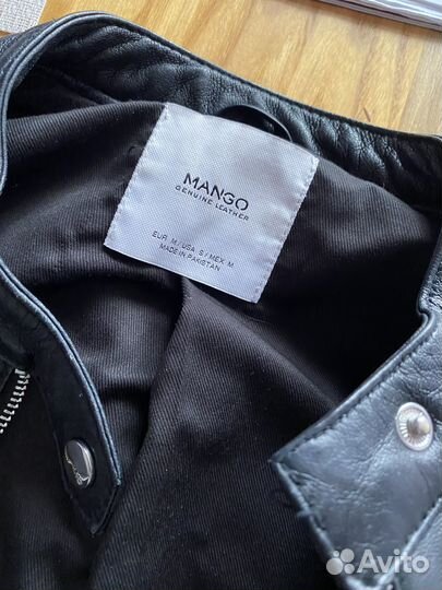 Кожаная куртка mango женская