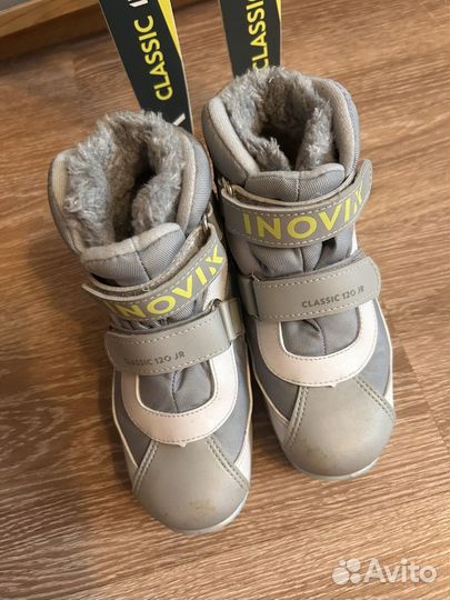 Беговые лыжи детские 147 и ботинки 32