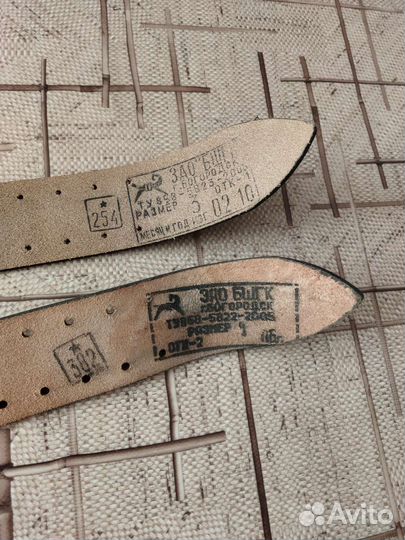 Мужской кожаный ремень офицерский