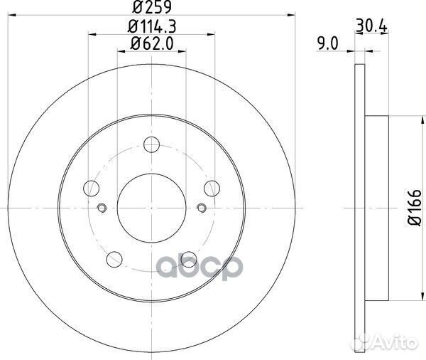 Диск тормозной зад ND1008K nisshinbo