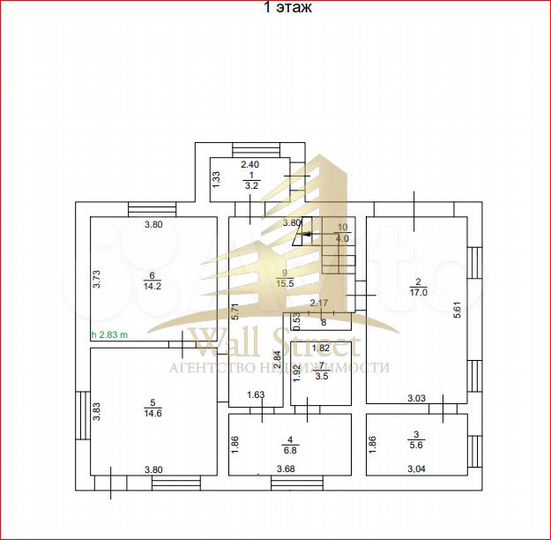 Коттедж 154 м² на участке 8 сот.