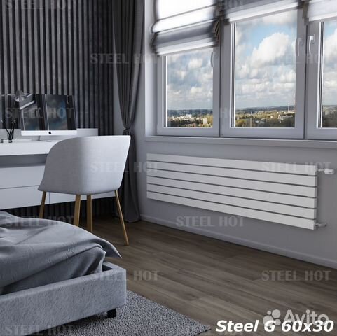 Горизонтальный трубчатый радиатор Steel-Hot от зав