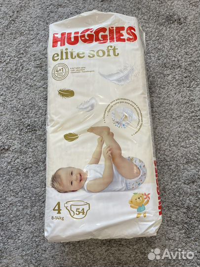 Подгузники хаггис elite soft 4