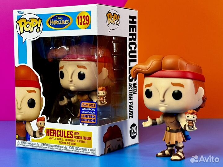 Funko Pop 1329 Hercules w/ Action Figure WonderCon