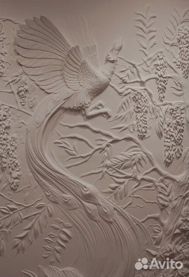 Барельеф / Панно Павлин