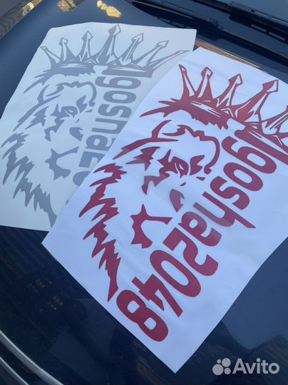 Изготовление наклеек на авто