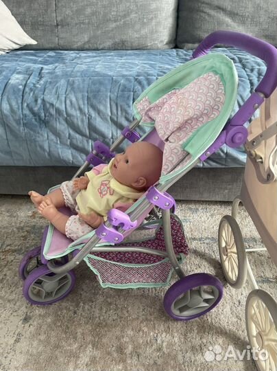 Две детские коляски для кукол +пупсик