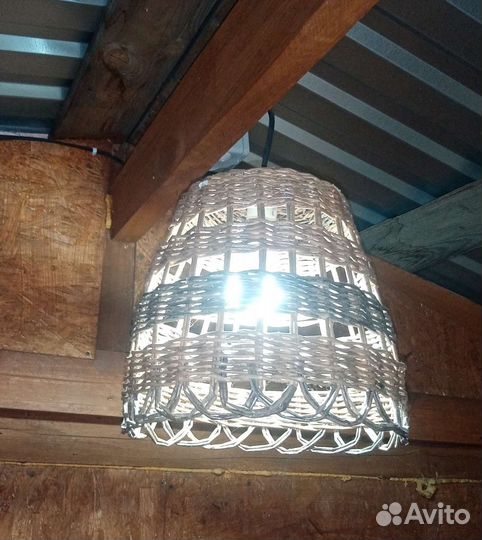 Абажур плетёный