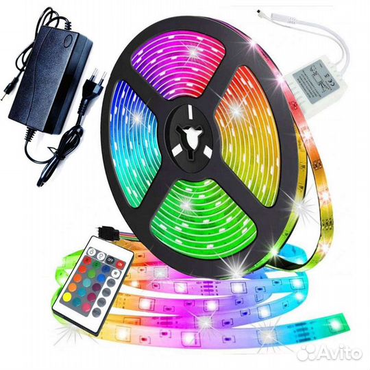 Светодиодная лента Led 5метров с пультом