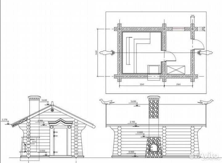 Сруб бани 3,5х5,5