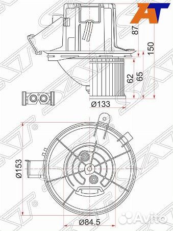 Мотор отопителя салона mercedes C-class W204 06-14