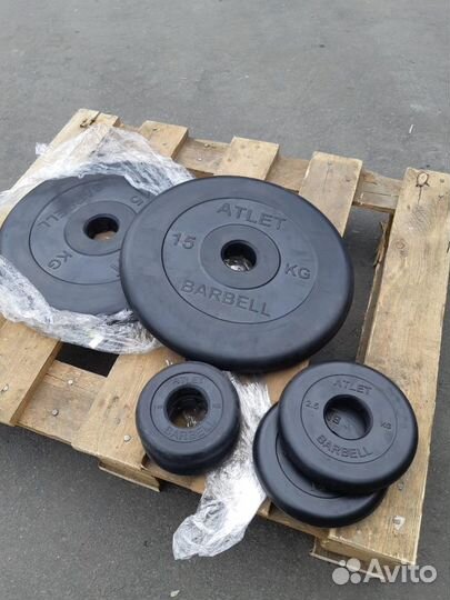 Блин 15кг MB Barbell Atlet D51mm