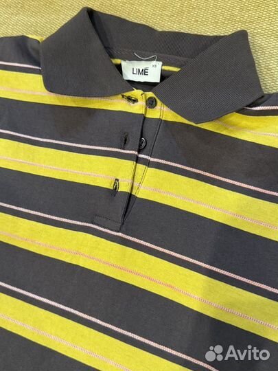 Поло полоска lime полоска
