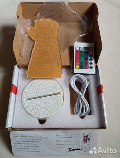 Светильник ночник 3Д Перчатка Таноса новый