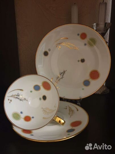 Oscar Schaller винтаж чайное трио