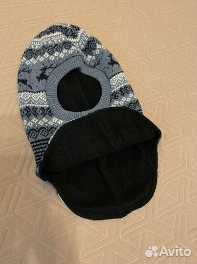 Шапка шлем зимняя шерсть/акрил р.50-52