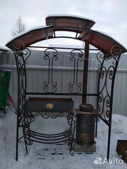 Мангал с крышей