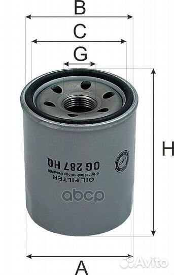 Фильтр масляный seres/aito M5, M7 OG287HQ Goodwill