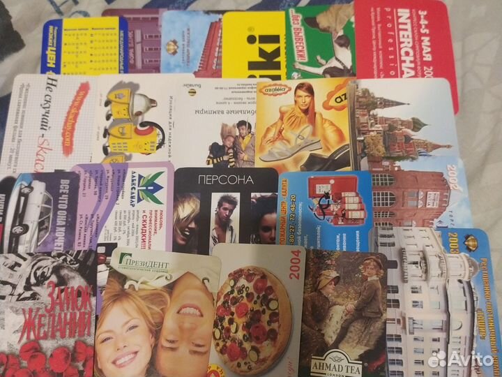 Календарики реклама(для коллекционирования