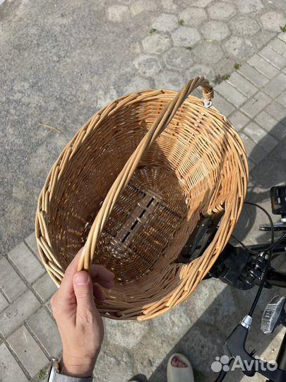 Корзинка для велосипеда плетеная