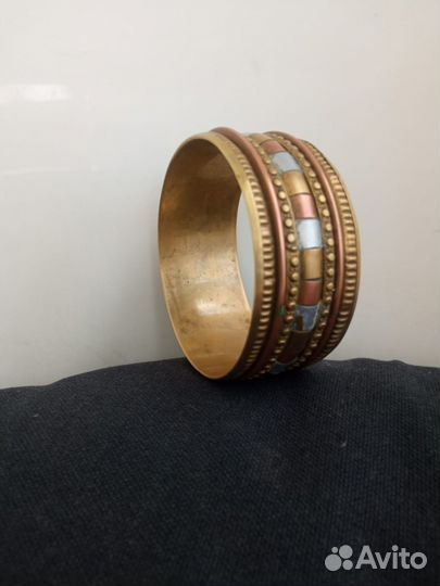 Браслет латунь медь Винтаж Индия