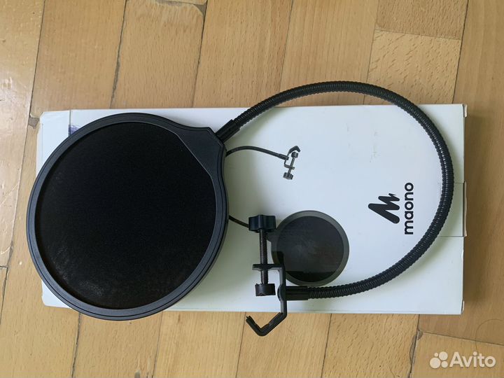 Микрофон + звуковая карта + поп-фильтр