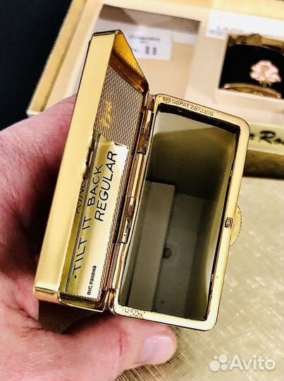 Портсигар с зажигалкой коричневый винтаж новый USA