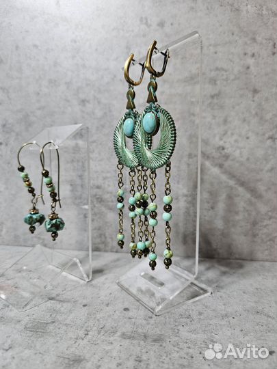 Серьги, браслет в стиле Бохо, бронза