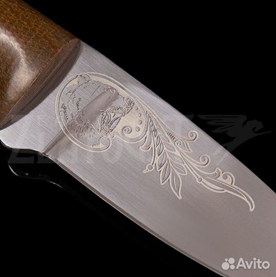 Нож рыбалки с гравировкой 