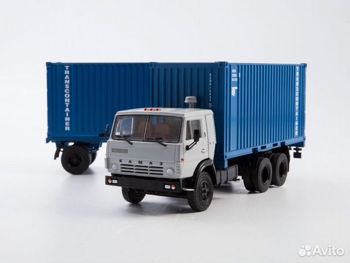 102095 камаз-53212 контейнеровоз с прицепом гкб-8