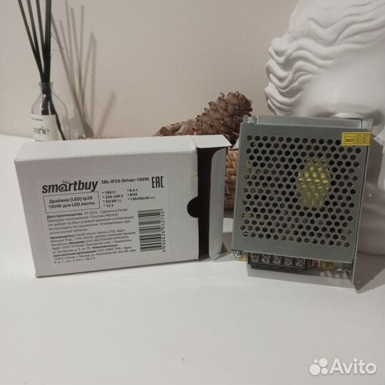 Блок питания Smartbuy 12В 8A SBL-IP20-Driver-100W
