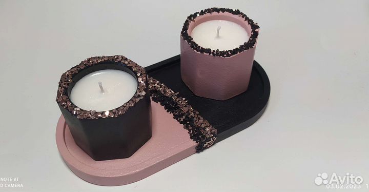 Ароматическая свеча в гипсе подарочный набор