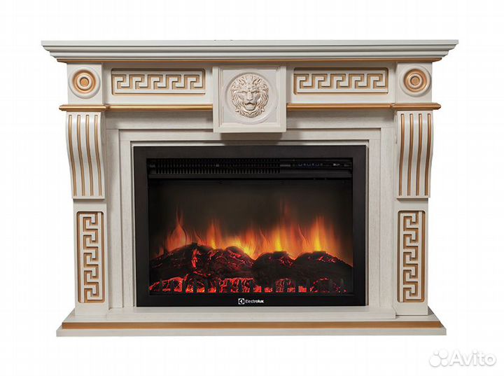 Портал Firelight Vittoriano 30 Белёный дуб с золо