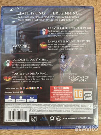 Vampire: The Masquerade - New York для PS4 новый