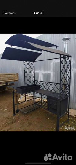 Мангал кованый с печкой