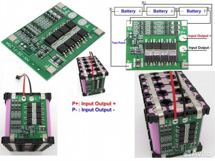 Контроллеры заряда BMS 3S и 4S для 18650