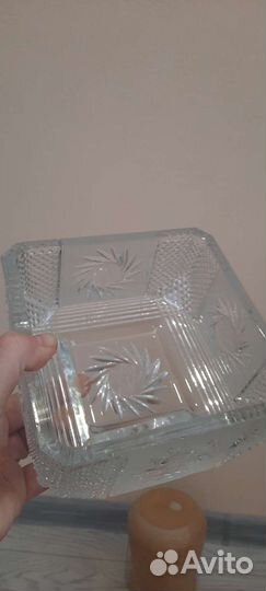 Хрустальная салатница-конфетница