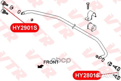 Тяга стабилизатора передней подвески, правая HY