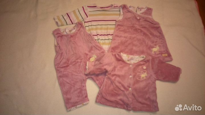 Пакет вещей на девочку от 3-9 месяцев