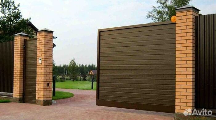 Откатные ворота с установкой