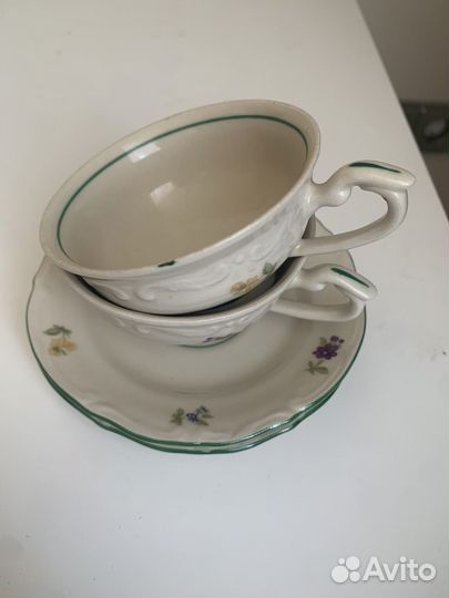 Кофейная пара (для эспрессо) -фарфор