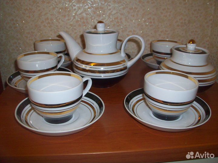 Чайный сервиз Дороги Вербилки СССР Винтаж