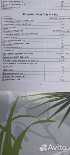 Лодка stormline heavy duty air 340
