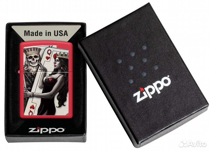 Зажигалка Zippo - Queen & King Skull