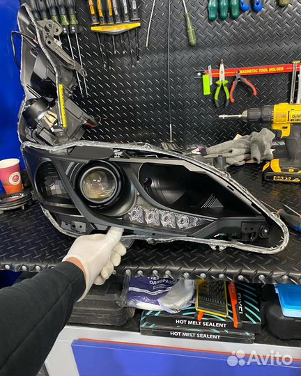 Установка светодиодных линз/подсветки салона