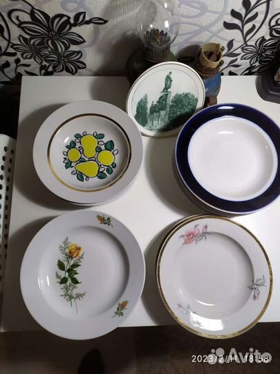 Тарелки гдр и СССР глубокие и мелкие