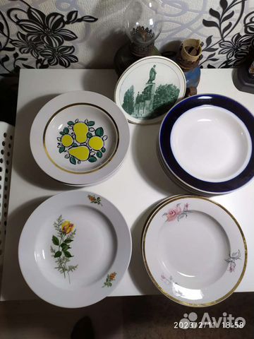 Тарелки гдр и СССР глубокие и мелкие