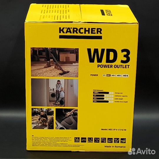 Пылесос Karcher WD 3 P V - 17/4/20 розетка (новый)