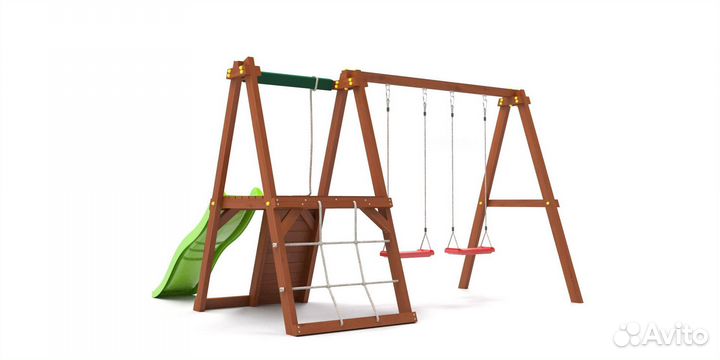 Детские уличные площадки домики горка качели